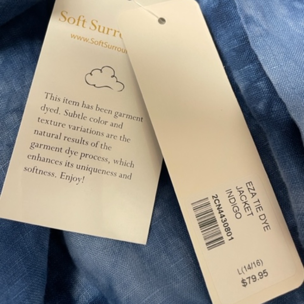 NWT Soft Surroundings Eza Linen Jacket - Picture 4 of 10